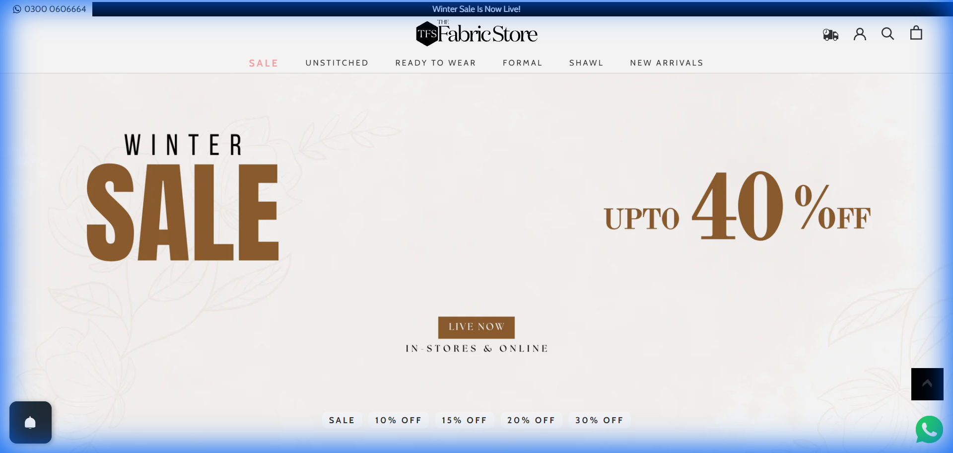 The Fabric Store - E-Commerce Website